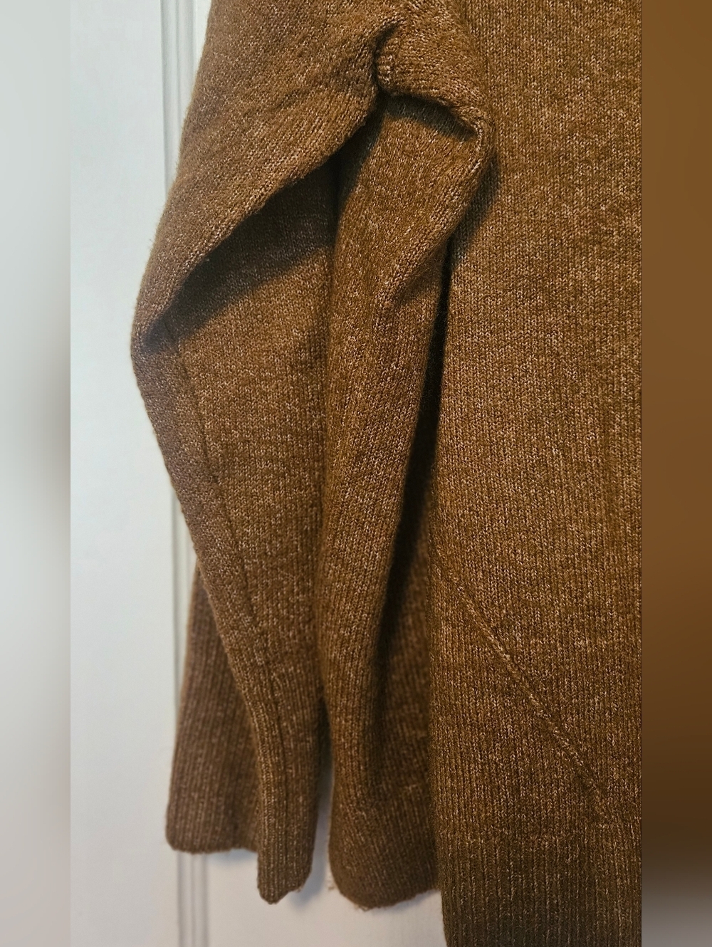 Halogen V-Neck Cozy Brown Sweater - Picture 3 of 8